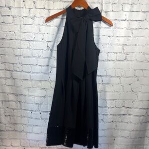 Vince Camuto Black Midi Dress with Bow